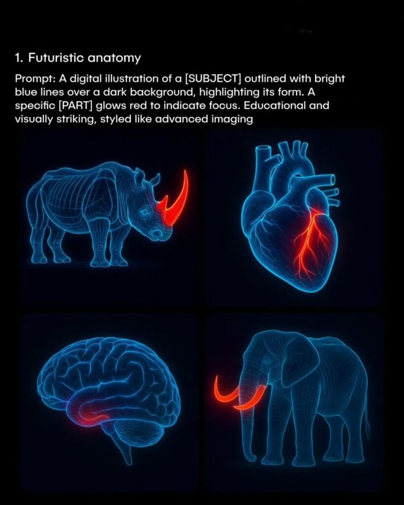 Image using the Futuristic Anatomy Prompts