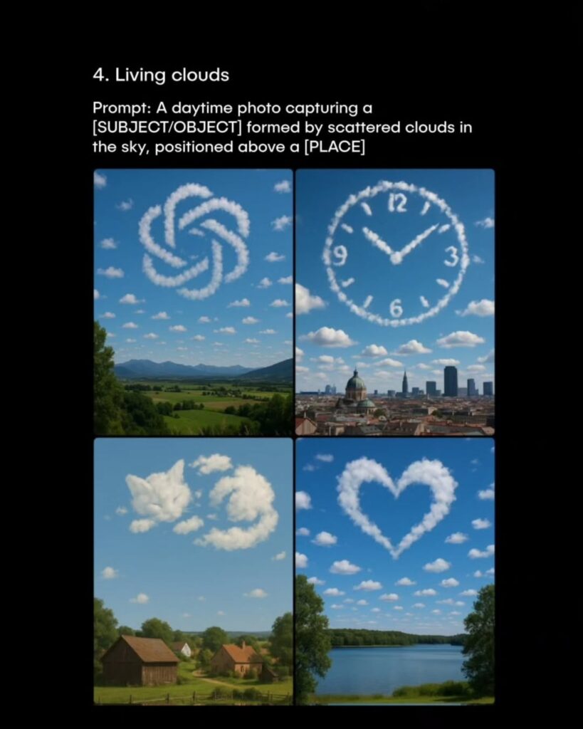 Images using the Living Clouds Prompts