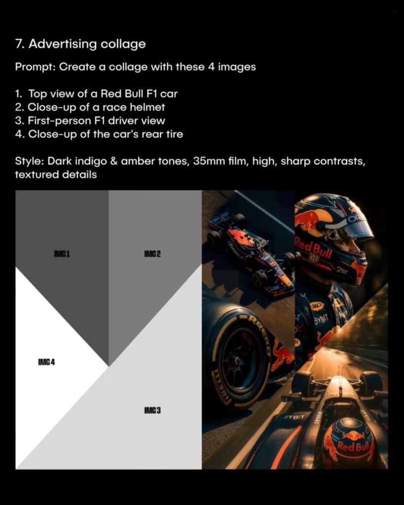 Images using the Advertising Collage Prompt