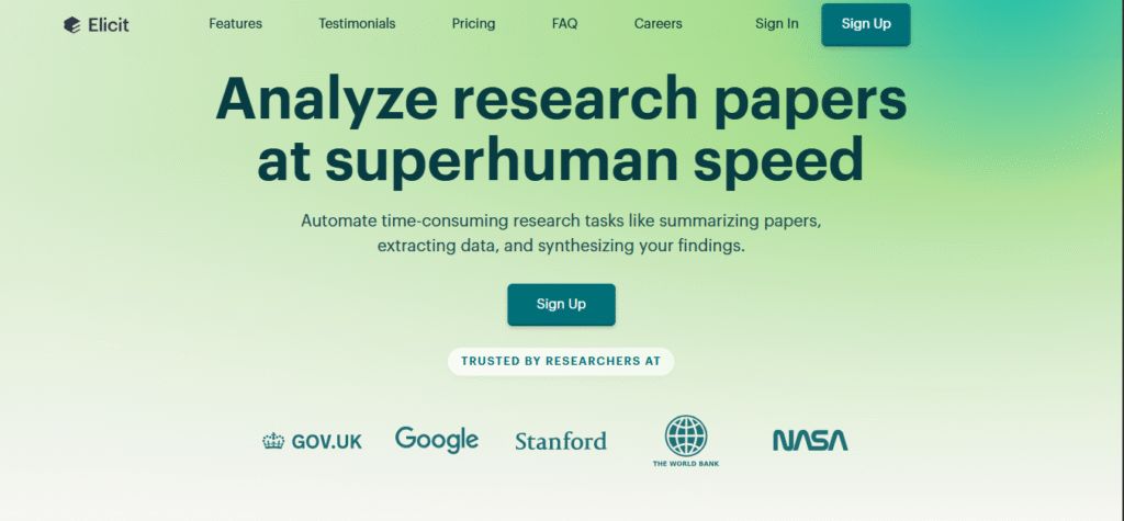  Best AI Tools for Marketers(Elicit)