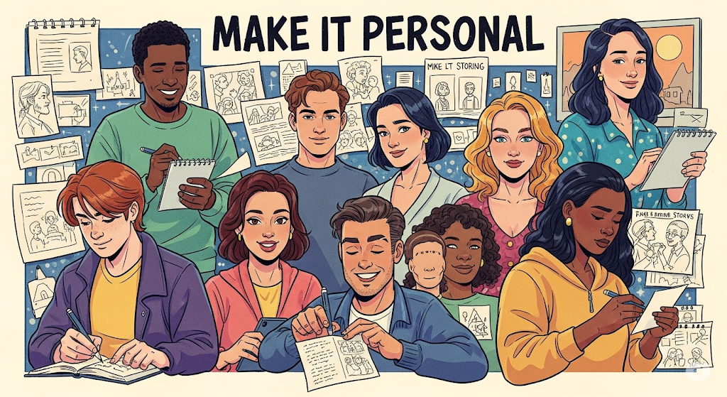Building connection with audience using powerful storytelling techniques and personal stories