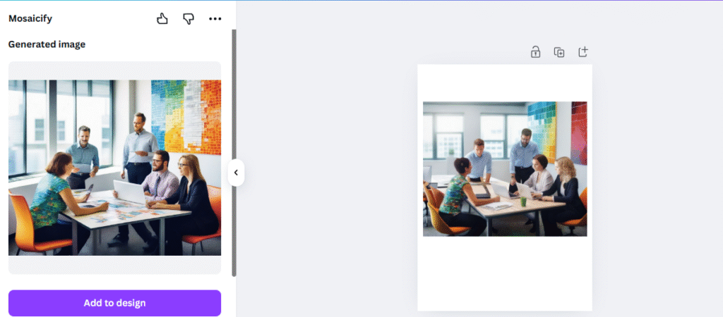 Canva apps for teachers and designers – Mosaicify example
