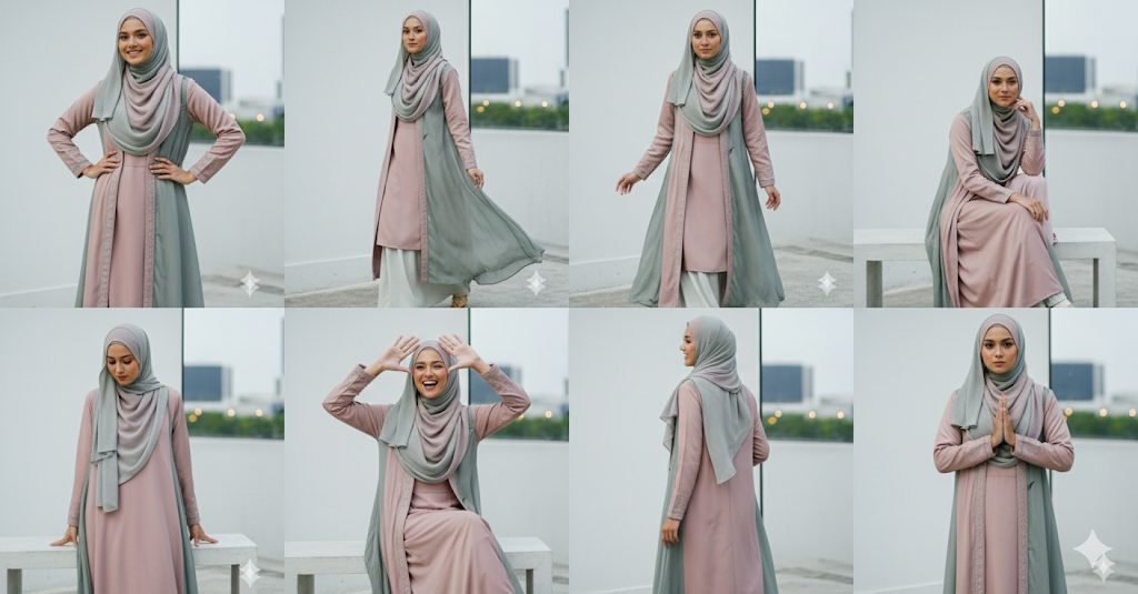 Fashion entrepreneur using AI product photos to create variations