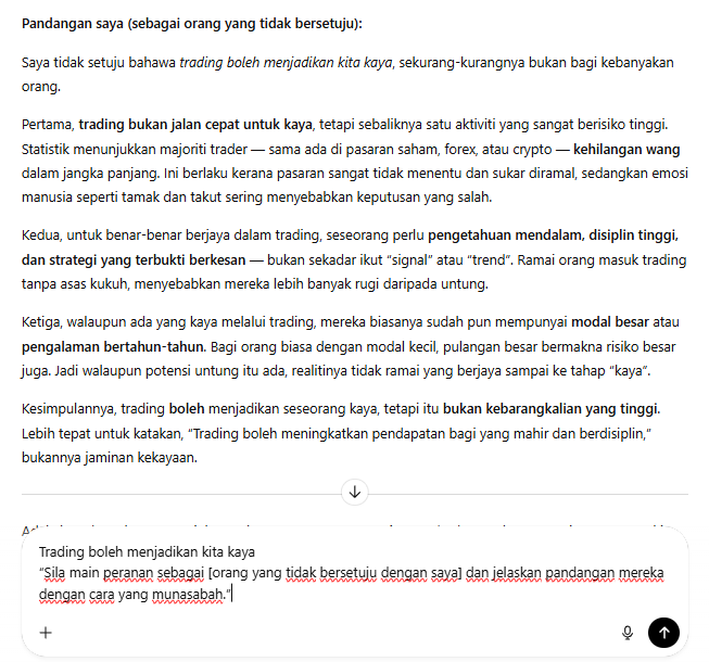 ChatGPT berfikir lebih bijak dengan melihat sudut pandang berbeza