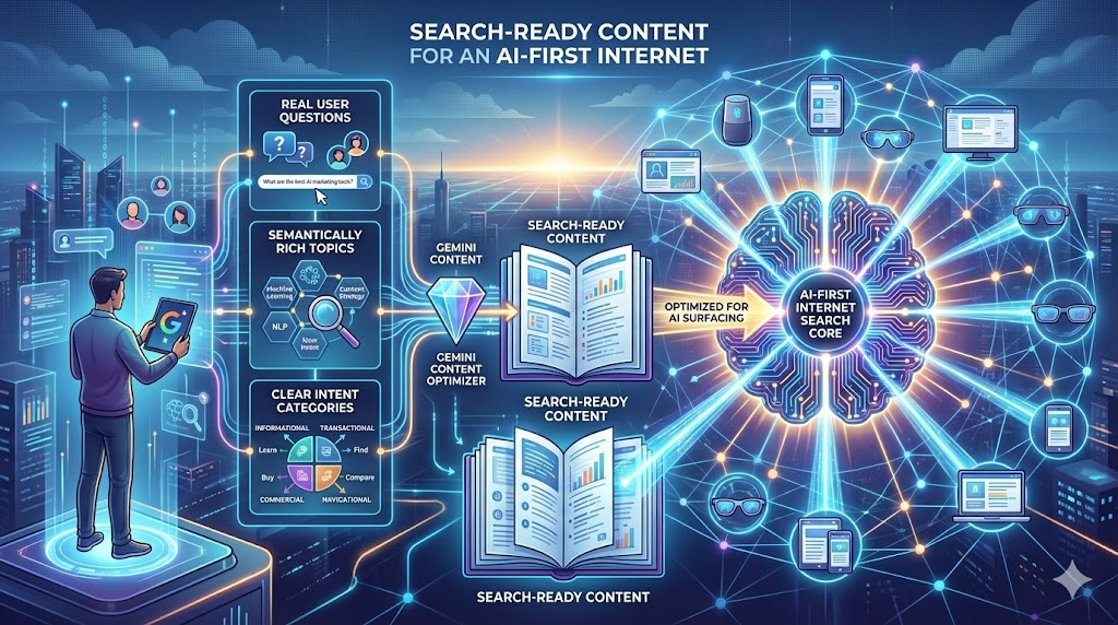 Gemini 3 modern marketing: Search-Ready Content