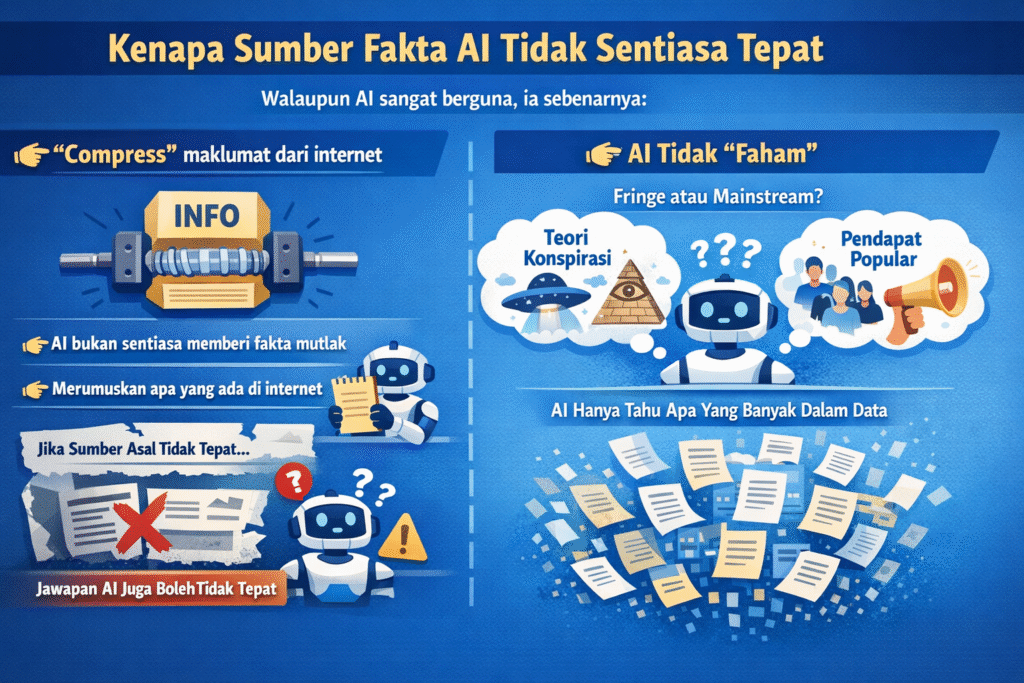 illustration Kenapa Sumber Fakta AI Tidak Sentiasa Tepat