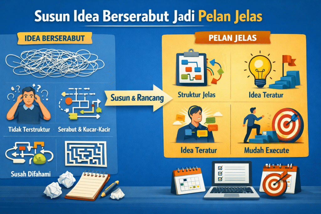 Susun Idea Berserabut Jadi Pelan Jelas