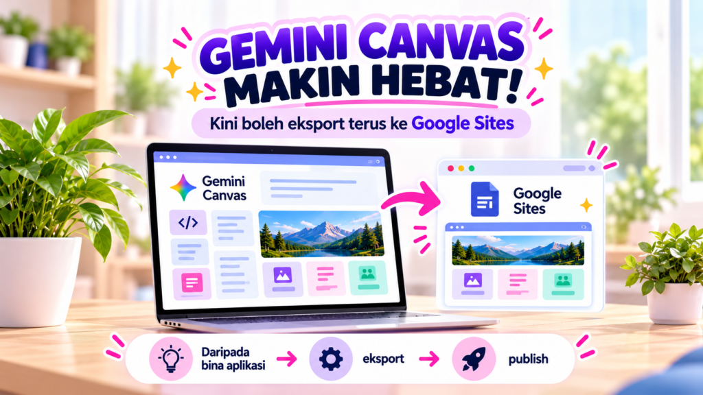 Cara membina aplikasi dengan Gemini Canvas dan menerbitkannya ke Google Sites.